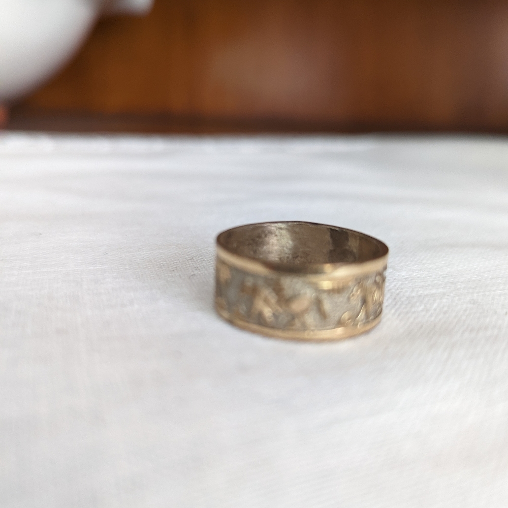 Native American Navajo Vintage Storyteller Ring Size 11 1/2 - Picture 7 of 12